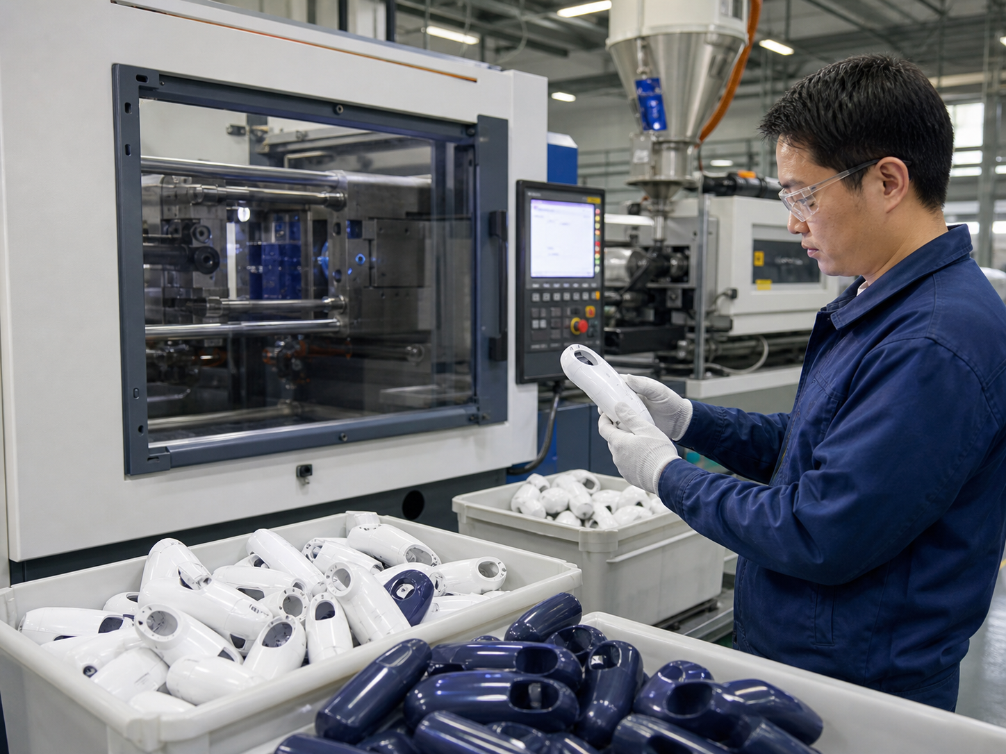 Injection molding production